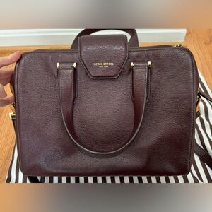Henri BENDEL Marroon satchel with adjustable shoulder strap.